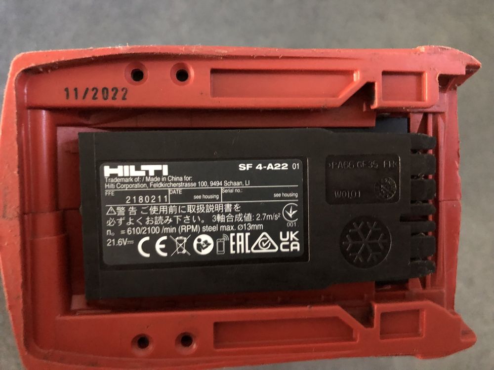Безщітковий Акум.шуруповерт Hilti SF4-A22
