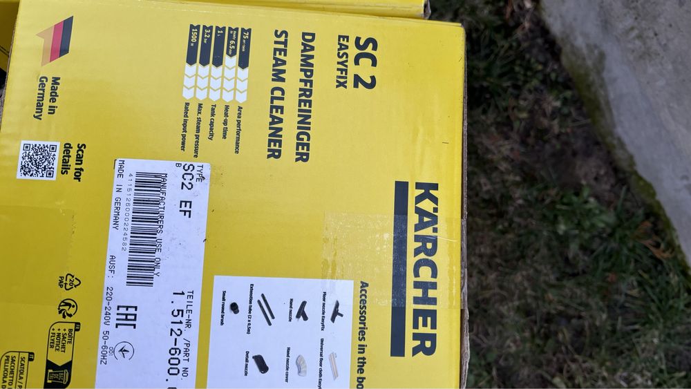 Пароочисник karcher sc2 easyfix пароочиститель sc2 deluxe