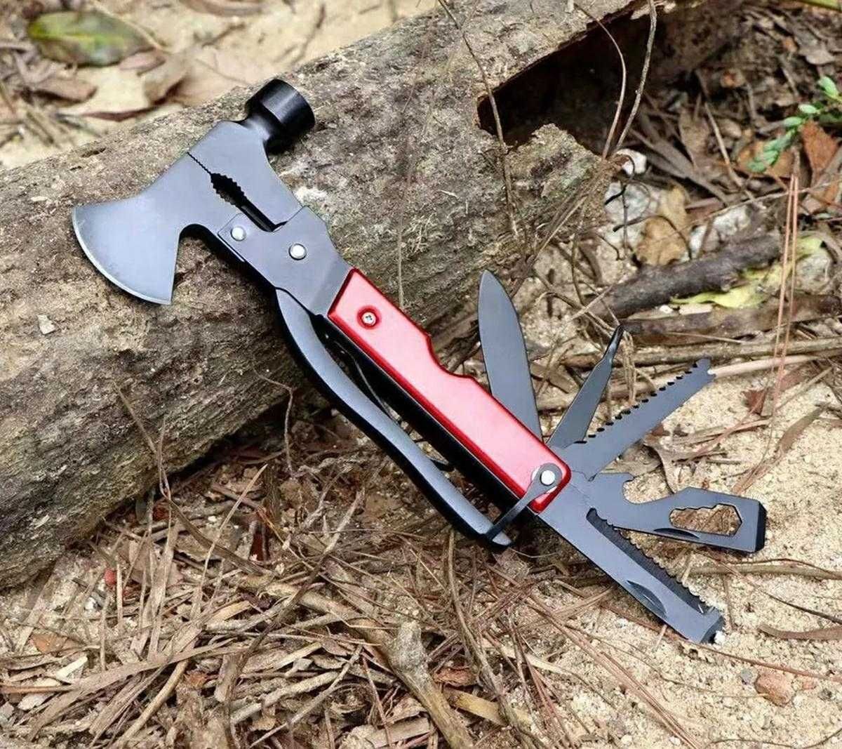 NOWE! Multitool zestaw survival narzędzia siekiera młotek obcęgi piła