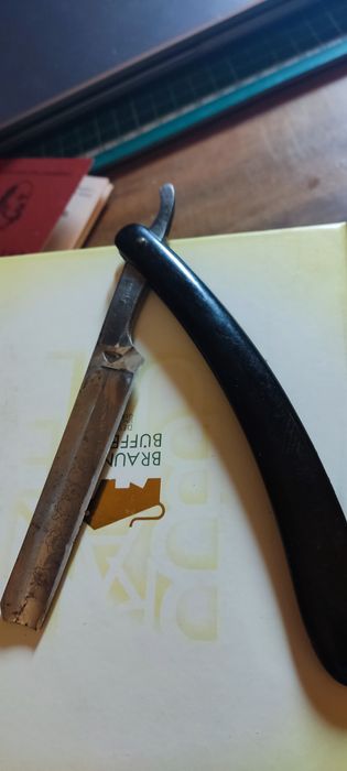 Бритва опасная "Гравюра" Завод Труд Вача 1957 г. СССР Винтаж