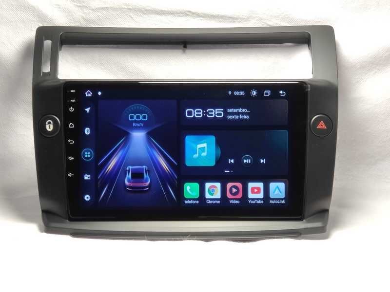Rádio Android Citroen C4 moldura preta • Wifi GPS BLUETOOTH + câmara