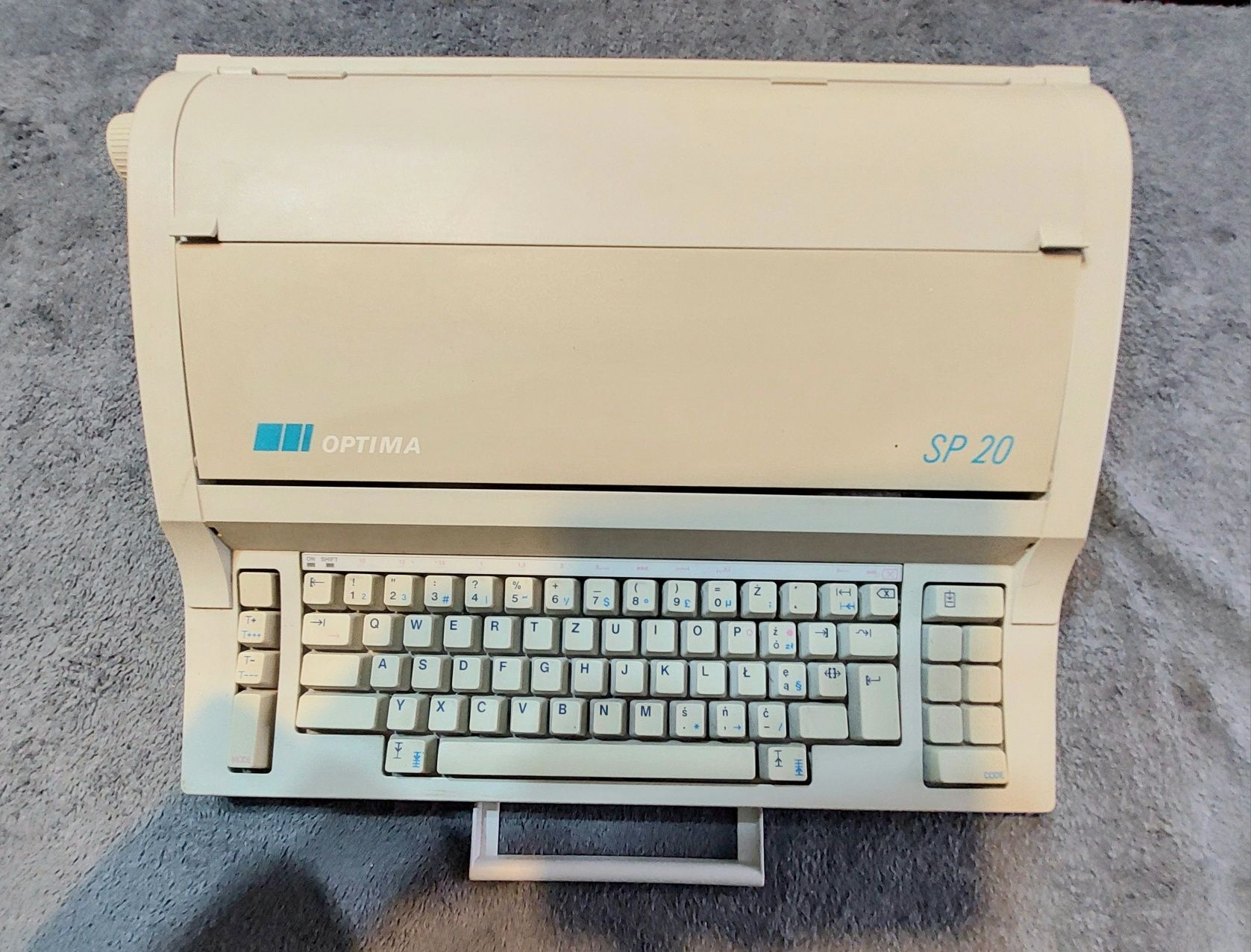 Maszyna do pisania OPTIMA SP 20 – retro, Made in Germany, sprawna