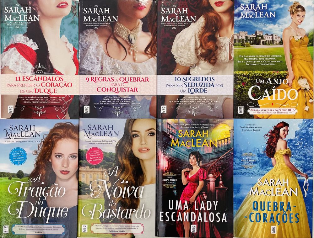 Lote 8 livros Sarah Maclean - excelente estado só lote