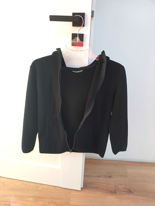 czarna bluza z kapturem chlopieca dla chlopca 134/140cm 9-10lat ciepla