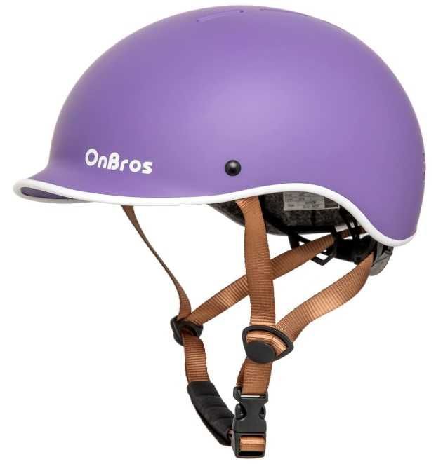 Kask rowerowy OnBros rozmiar 56-61cm kolor fioletowy