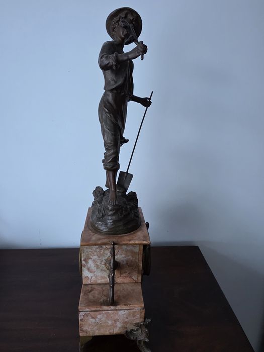 Piękny stary zegar kominkowy !!