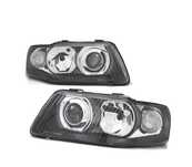 FARÓIS FRONTAIS AUDI A3 8L 00-03 RESTYLING. FUNDO PRETO
