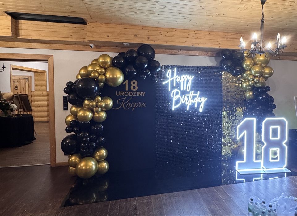 Ścianka balonowa niska cena chrzest komunia urodziny rocznica