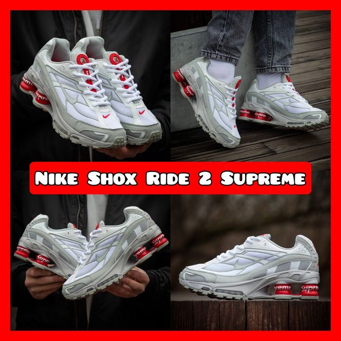 БЕЗ ПЕРЕДПЛАТИ‼️ Кросівки Nike Shox Ride 2 x Supreme / 36-46, ПРЕМІУМ