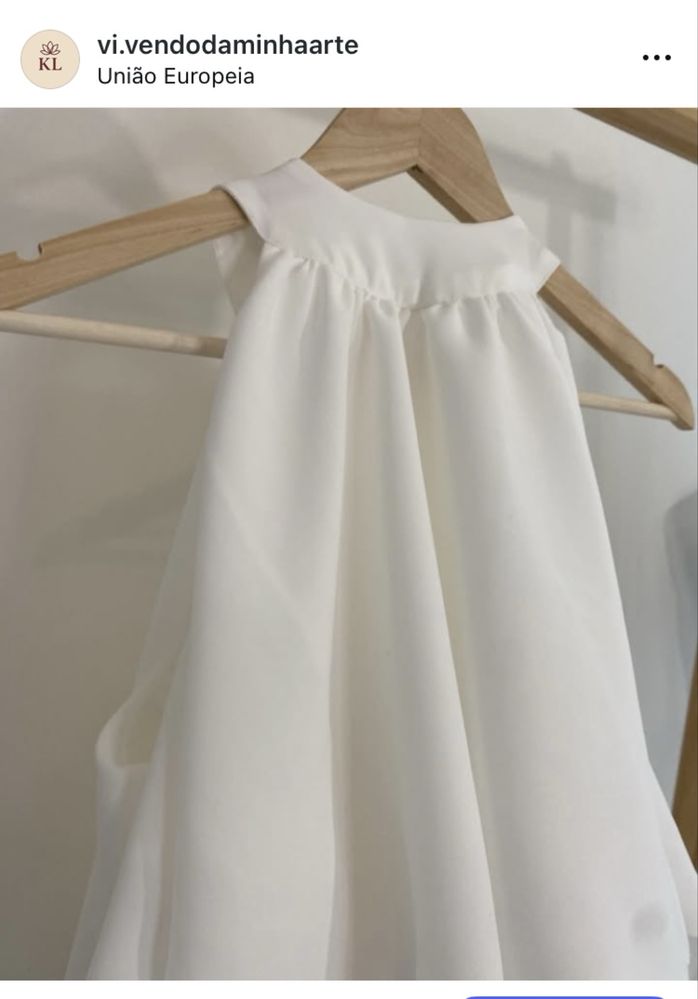 Blusa jatobà branca , ecologicamente produzidas , peças artesanais