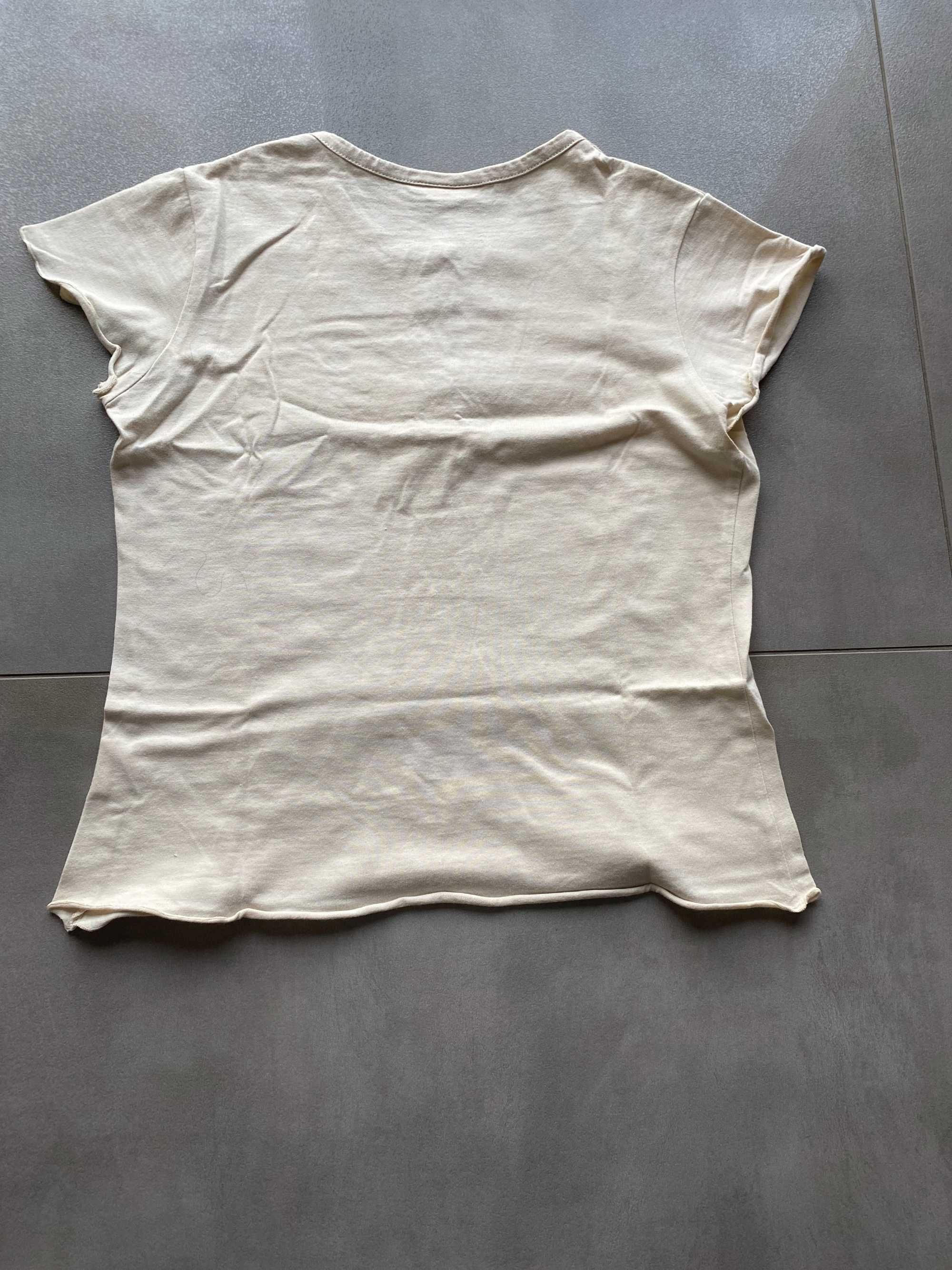 Koszulka beżowa dziewczęca 164