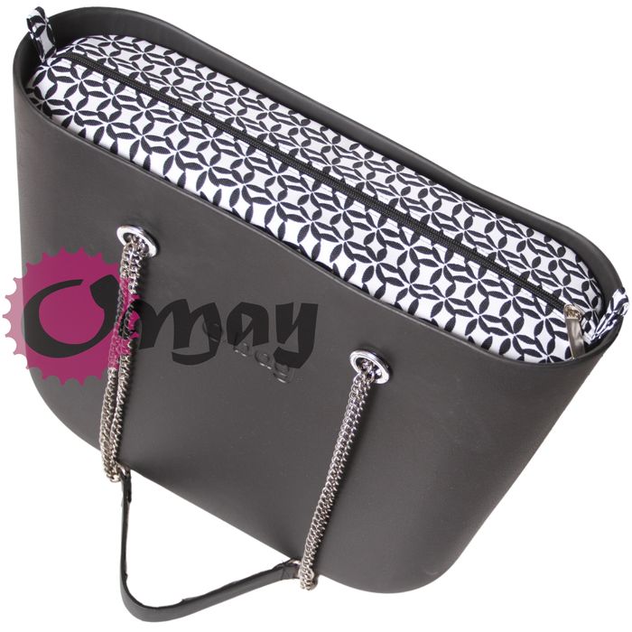CZARNY organizer do OBAG STANDARD rastry 2 kieszenie OMAY