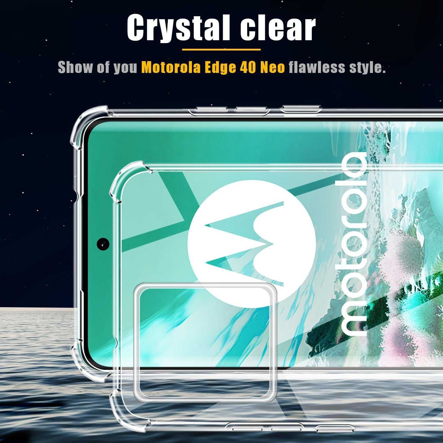 Etui plecki Holilo do Motorola Edge 40 Neo przezroczysty