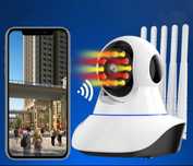 Câmera interior com 5 antenas WiFi 12LED infravermelhos visão noturna