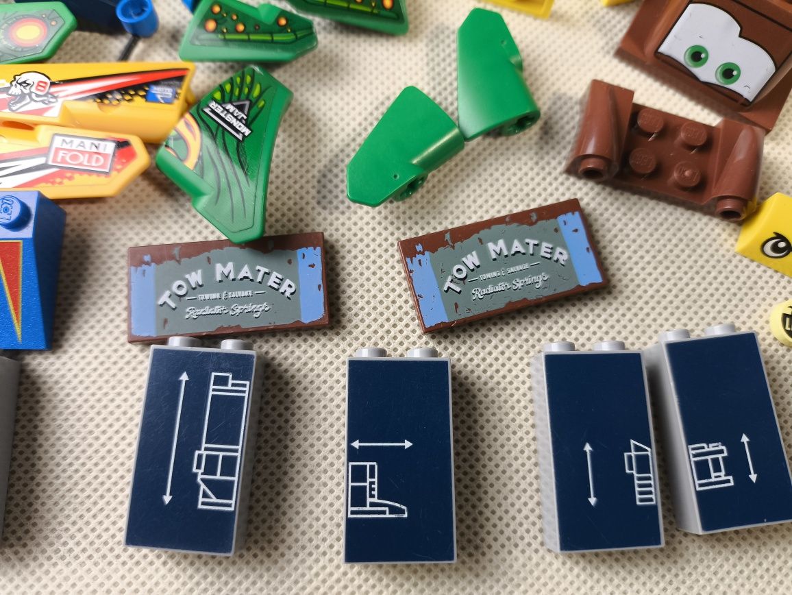 LEGO miks części - samochody pojazdy nadruki