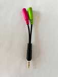 Adapter słuchawkowy 2x mini-jack 3,5mm na pojedynczy mini-jack
