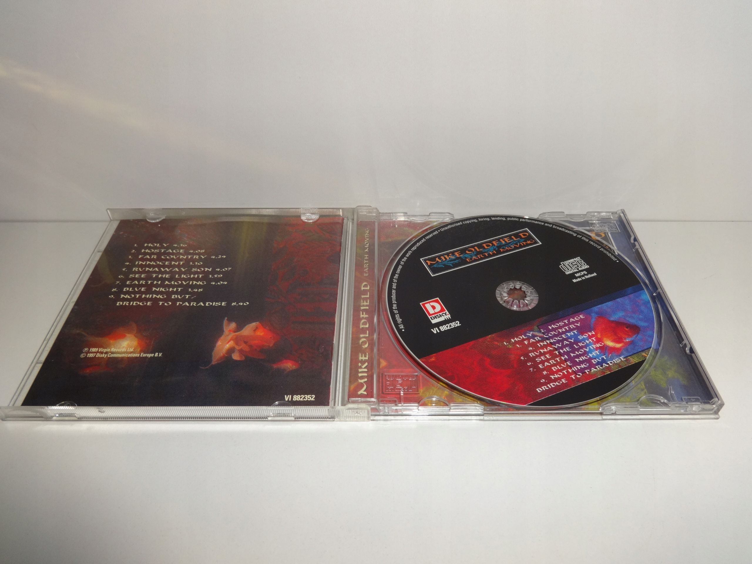 Earth Moving Mike Oldfield CD *