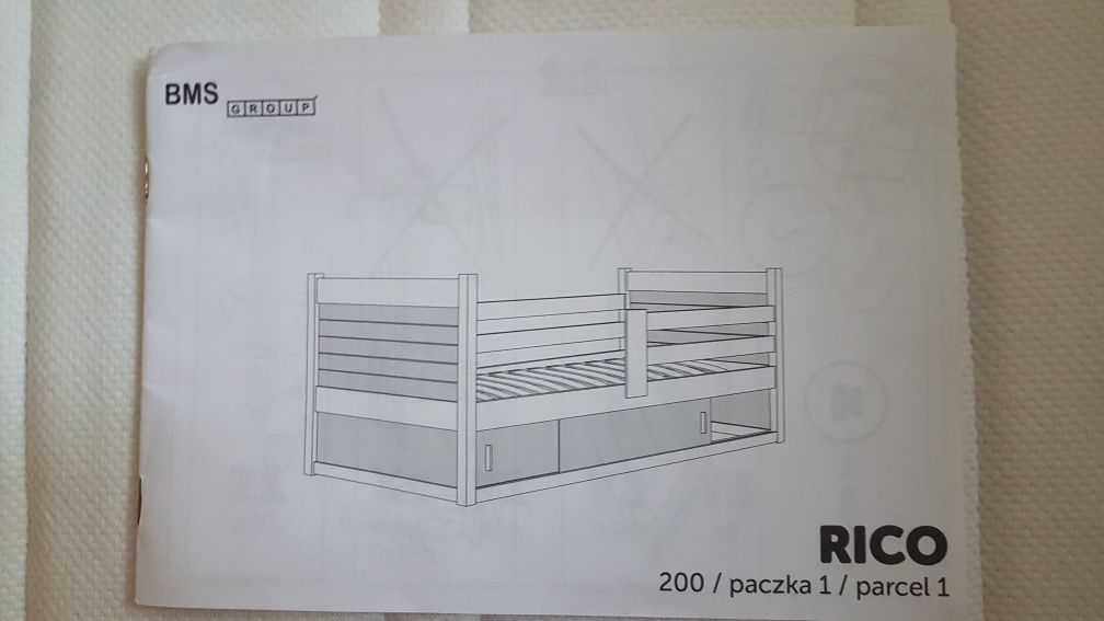 Łóżko parterowe RICO 90×200