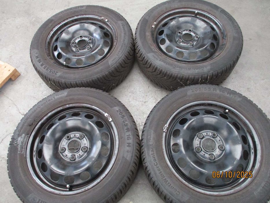 koła-felgi stalowe + opony VW Audi Skoda 6x16 et48 opony 205/55r16
