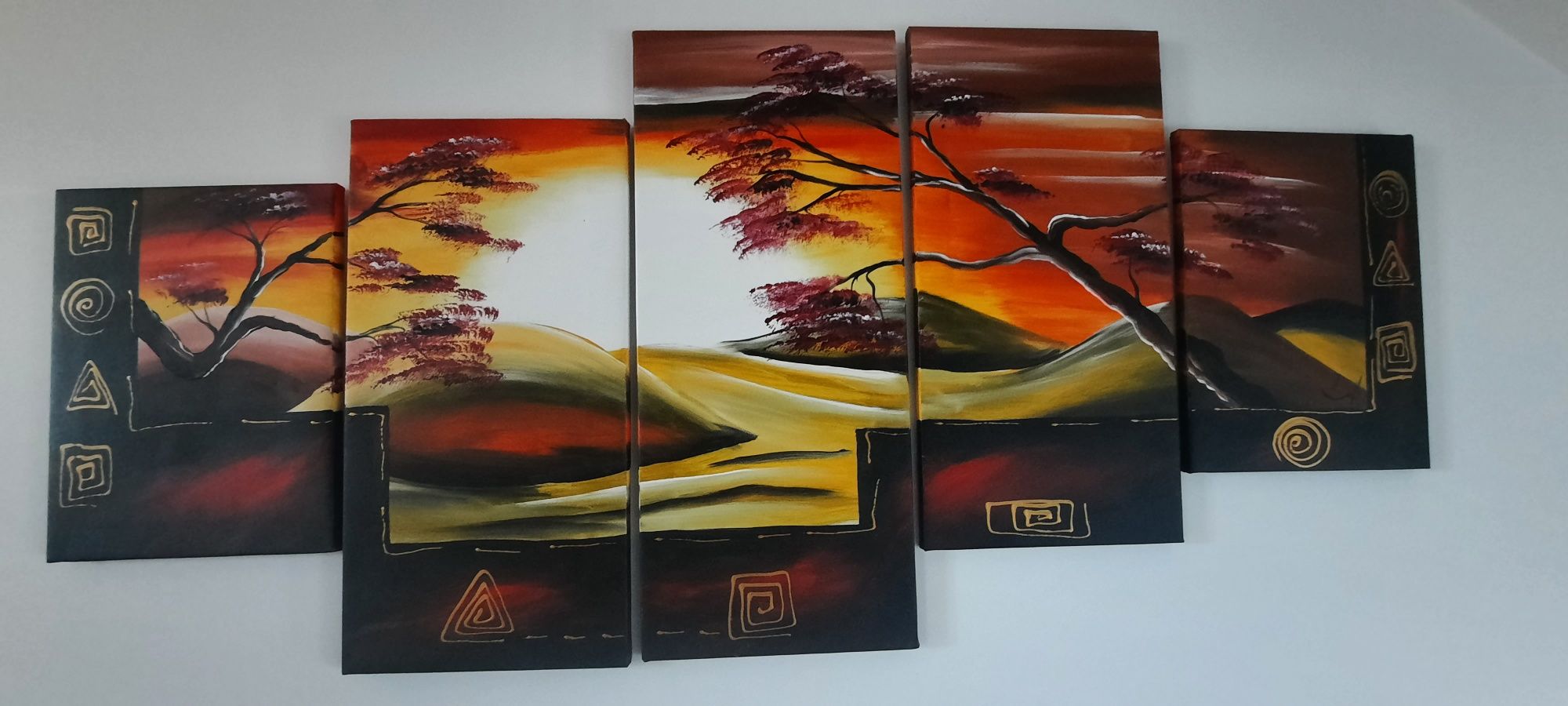 Obraz tryptyk 5 części 70x155cm