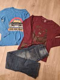 Bluzki I spodnie jeansowe r 140