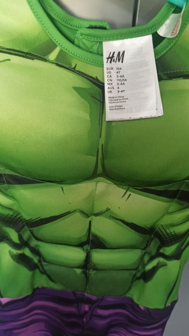 Strój, kostium, przebranie Hulk
