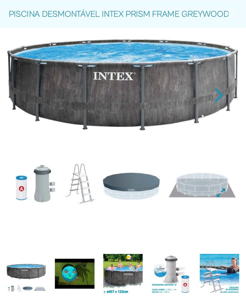 Piscina Intex 4,57 x 1,22