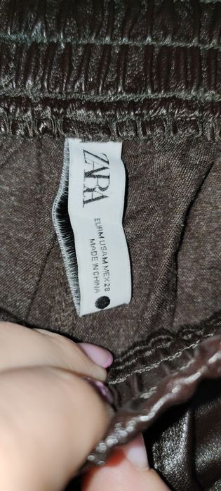 Spodnie eko skóra Zara 38
