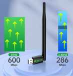 Bluetooth 5.4 + WiFi 6 AX900  2-в-1 (USB адаптер)