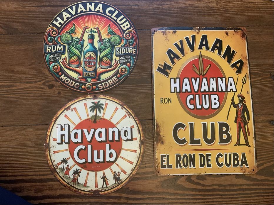 Blacha ozdobna tablica metalowa Retro Piwo Rum Tequila Tyskie Bacardi