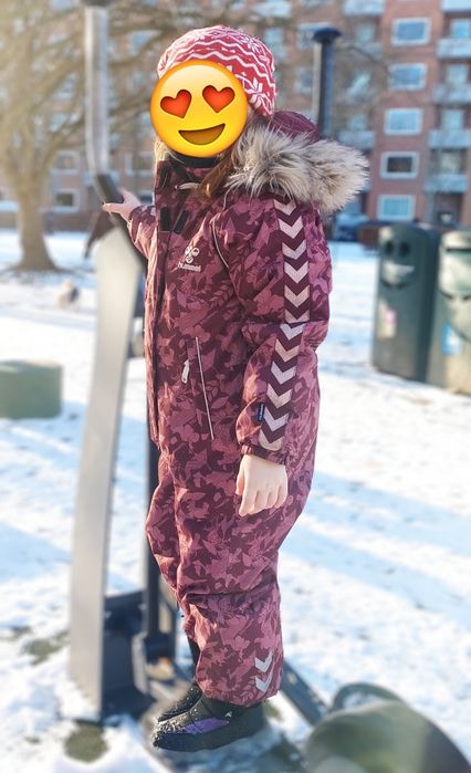 Теплий зимовий комбінезон Hummel бордовий, розмір 116