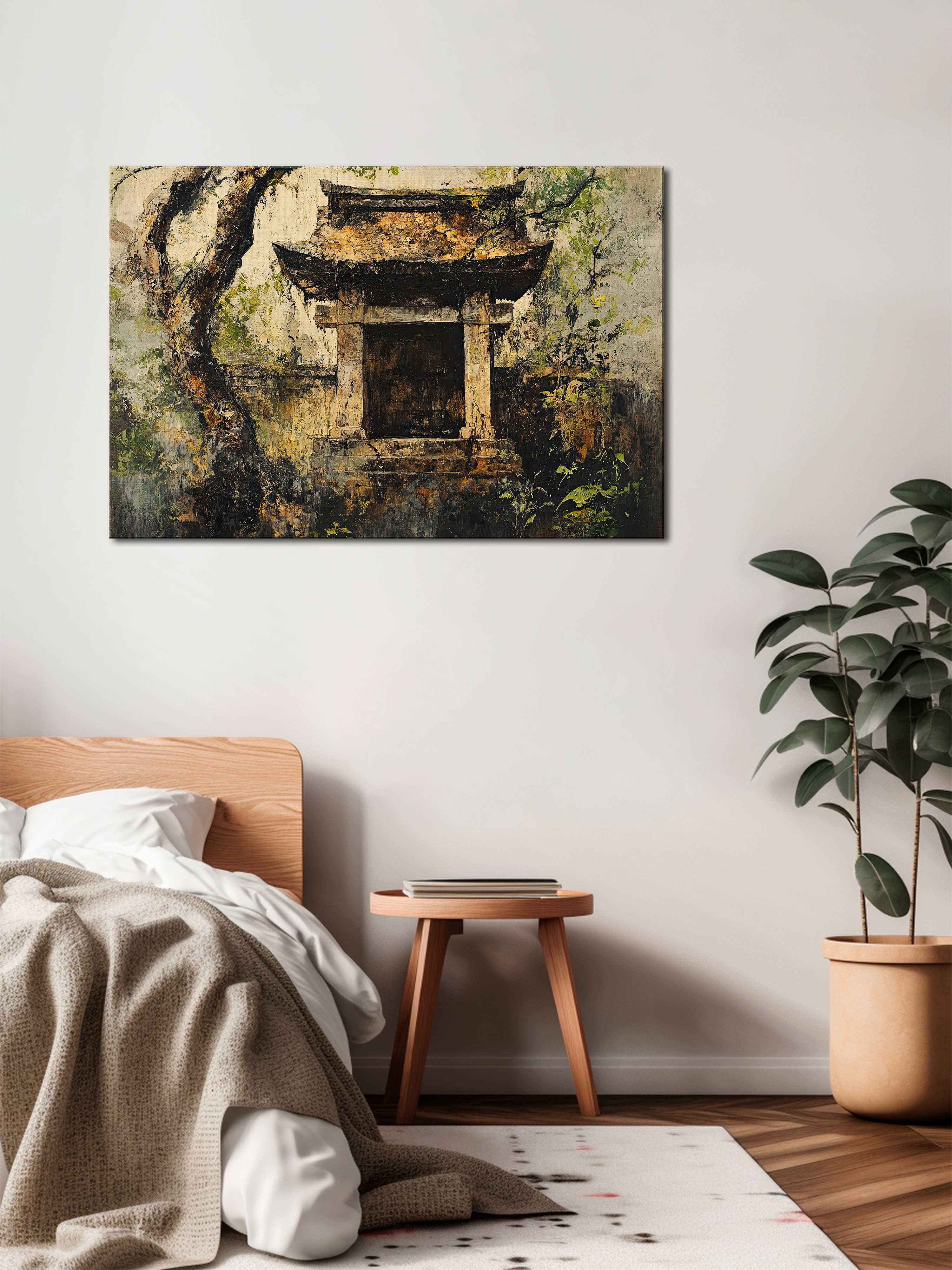 Zapomniana Świątynia | Obraz, płótno 150x100 cm – Wabi Sabi 55
