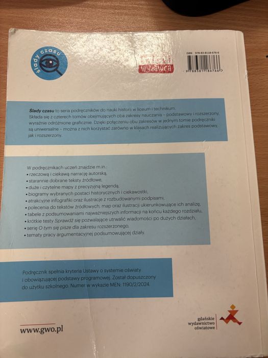 Ksiazka ślady czasu 2 historia