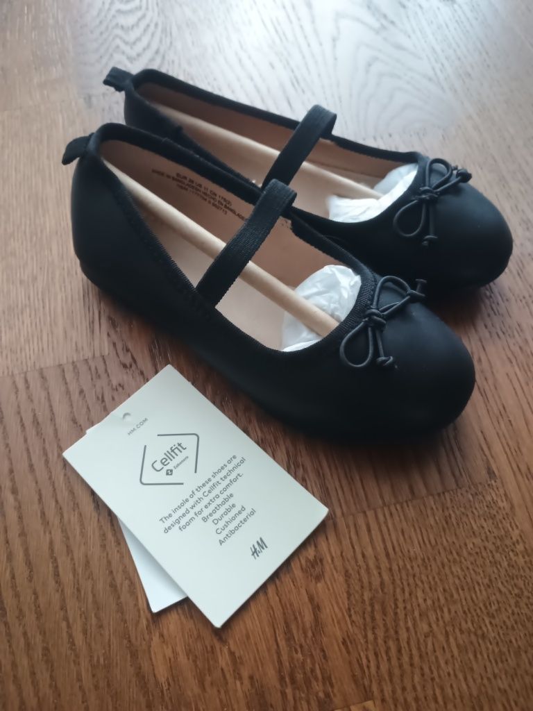 Czarne baleriny H&M rozm. 28 NOWE
