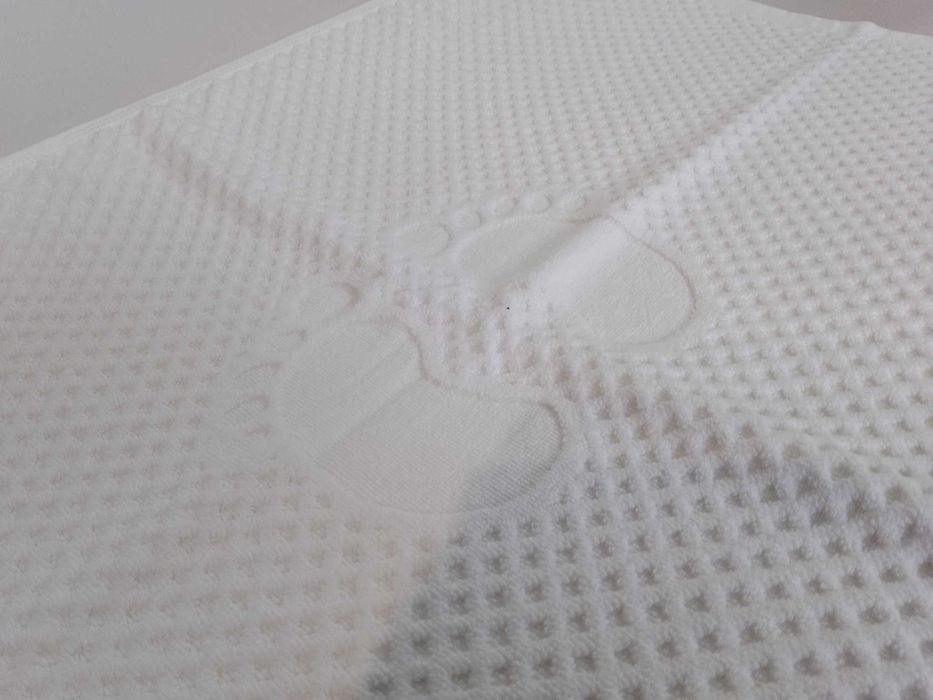 Полотенце для ног белое, Махровое полотенце для ног 80 на 50 см