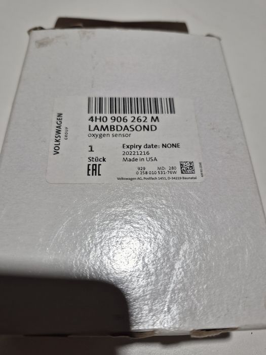 Sonda lambda Audi Tylny czujnik tlenu 4H090.6262 M
