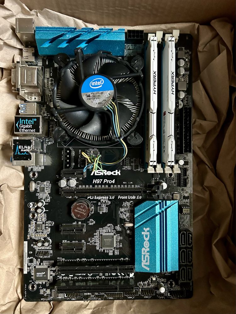 Комплект i5 4690, H97 pro 4 lga 1150, gtx 560 ti, 16 gb ddr 3, кулер