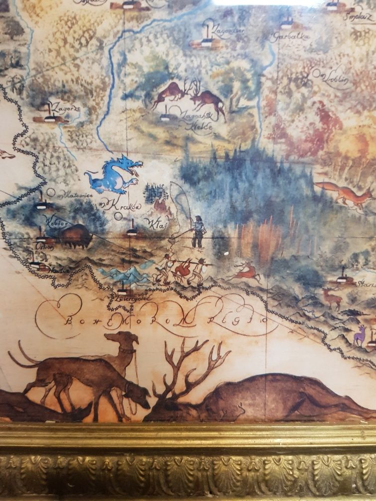 1938r. mapa lasów polskich łowiecka Kanarek i Lipski