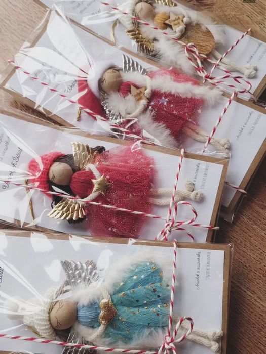 Aniołek, makrama, upominek, święta