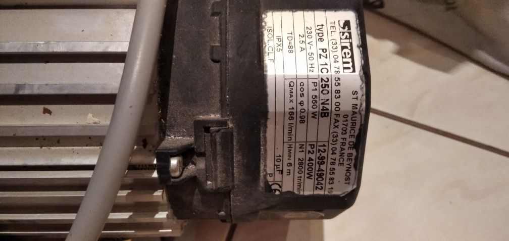 Pompa do wanny z hydromasażem Sirem