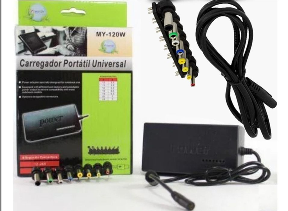 Універсальний зарядний пристрій для ноутбука 120W UKC Power 8в1 блок ж