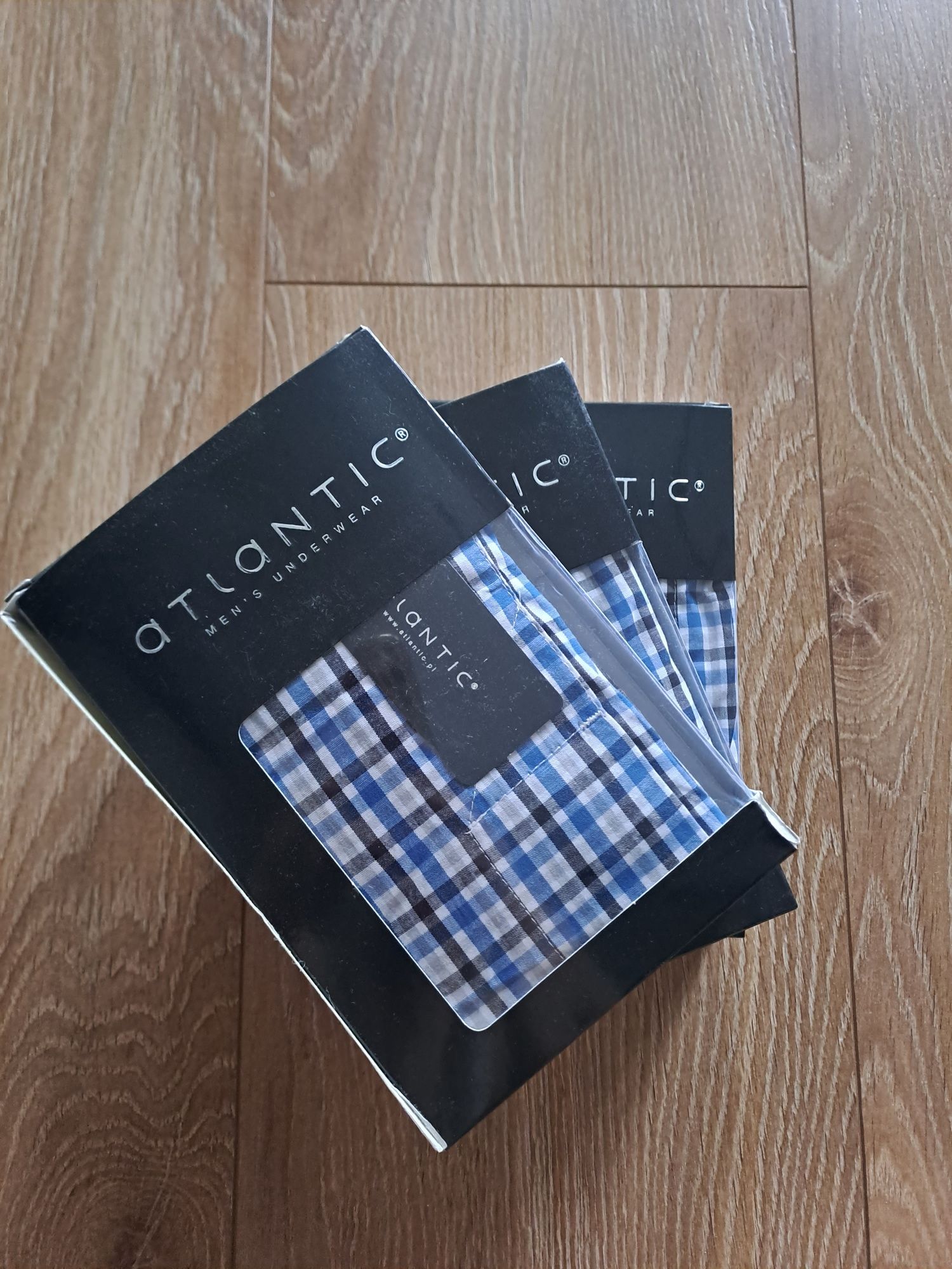 2+1 3x Bokserki męskie Atlantic, rozmiar 3XL, bawełna koszulowa
