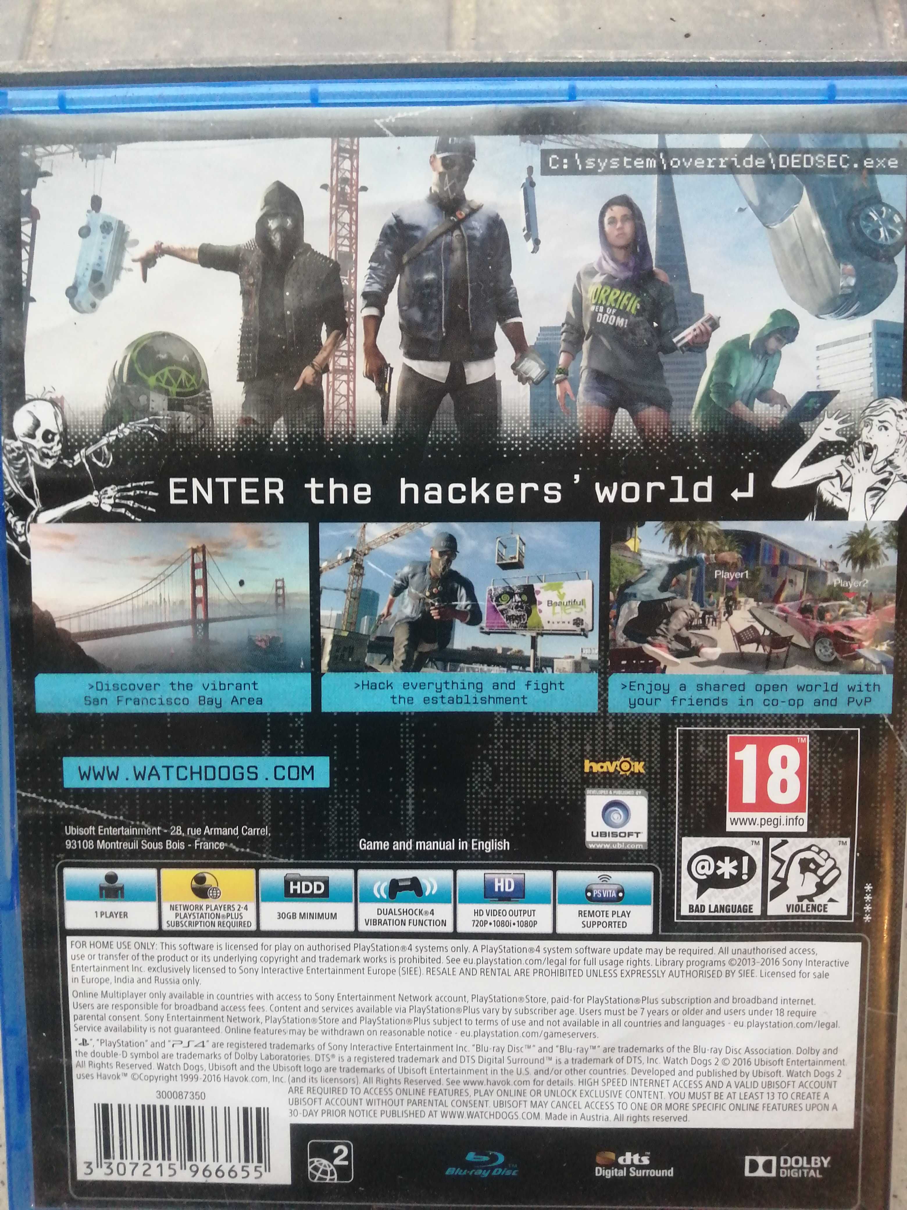 Gra Watch Dogs 2 playstation 4