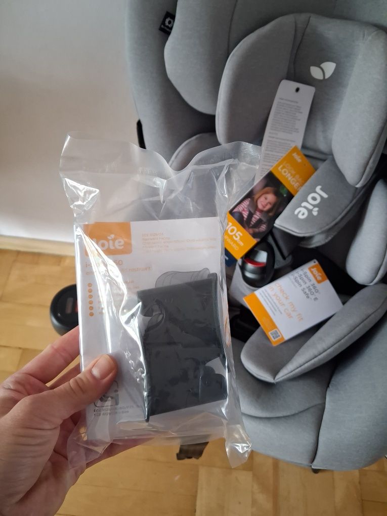 Fotelik Joie Ispin i spin 360 szary gwarancja obrotowy isofix