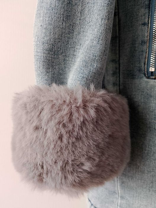 Płaszczyk zimowy, jeansowy xl