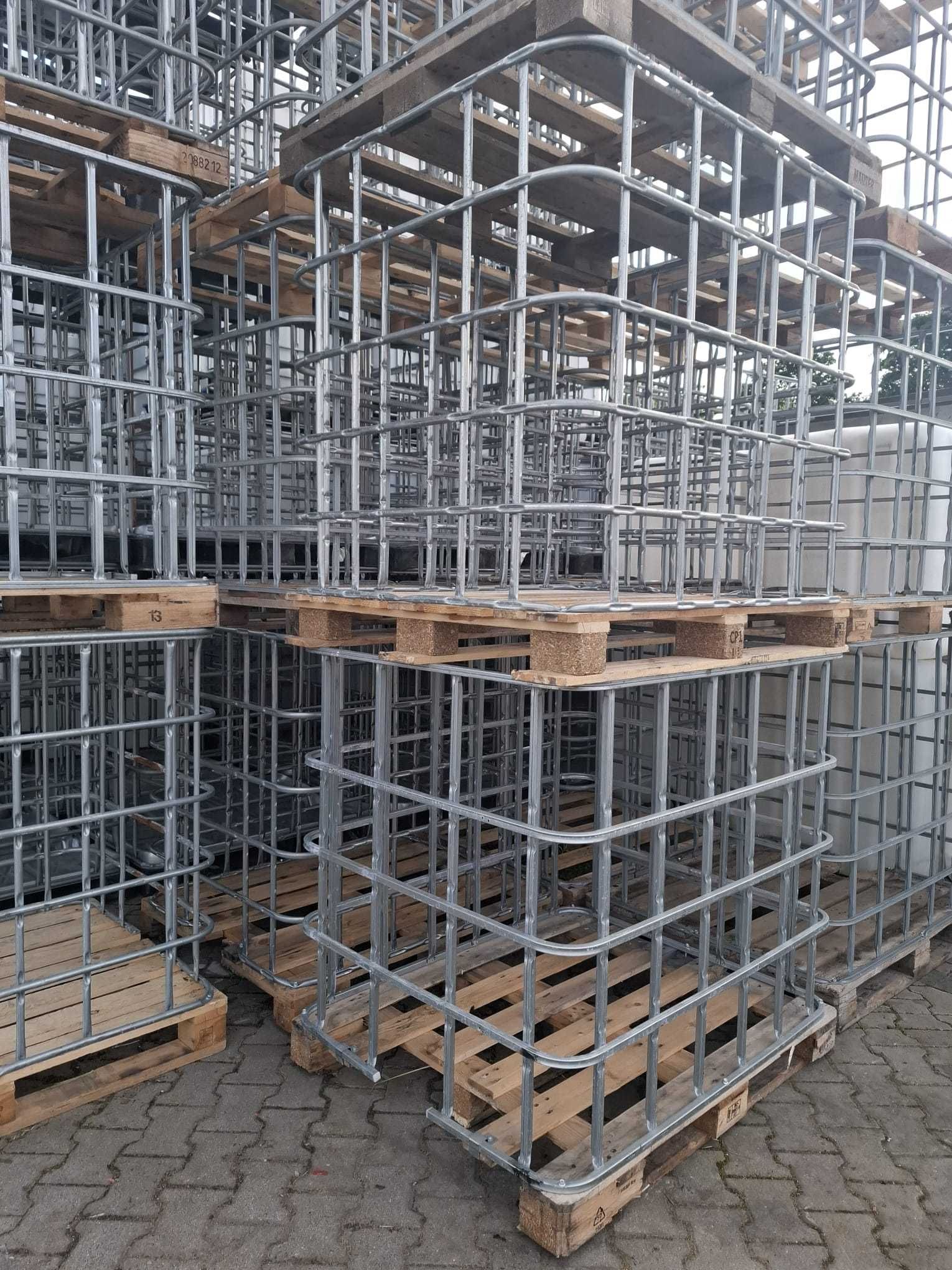 Zbiornik   Kosz 1000 l do IBC drewniana paleta  małzer mauzer