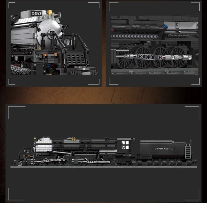 Конструктор паровоз 1608шт локомотив поезд ( Совместим с LEGO 59005 )