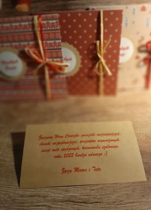 Boże Narodzenie, kurtka ręcznie wykonana