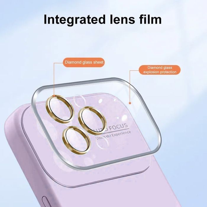 Soft Silicone Lens Case Do Iphone 13 Jasnofioletowy