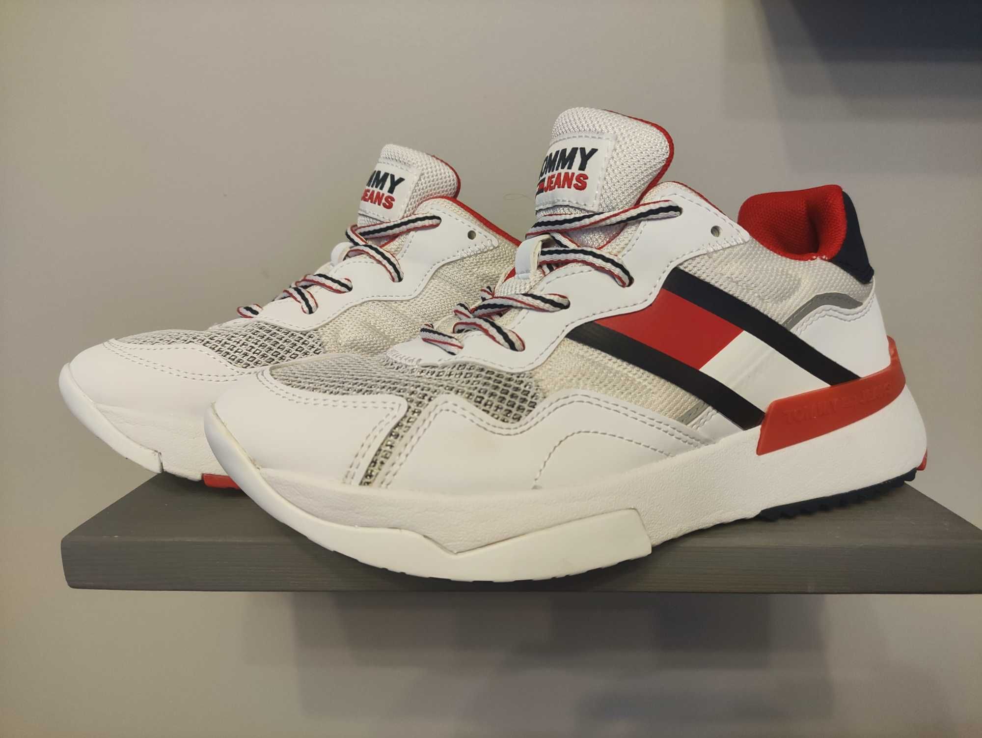 Tommy Hilfiger Jeans buty damskie sportowe adidasy do biegania białe